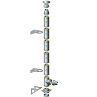 Комплект утепленного дымохода D180/240 мм AISI 304-0.8мм AISI 430-0.5мм (5 метров)